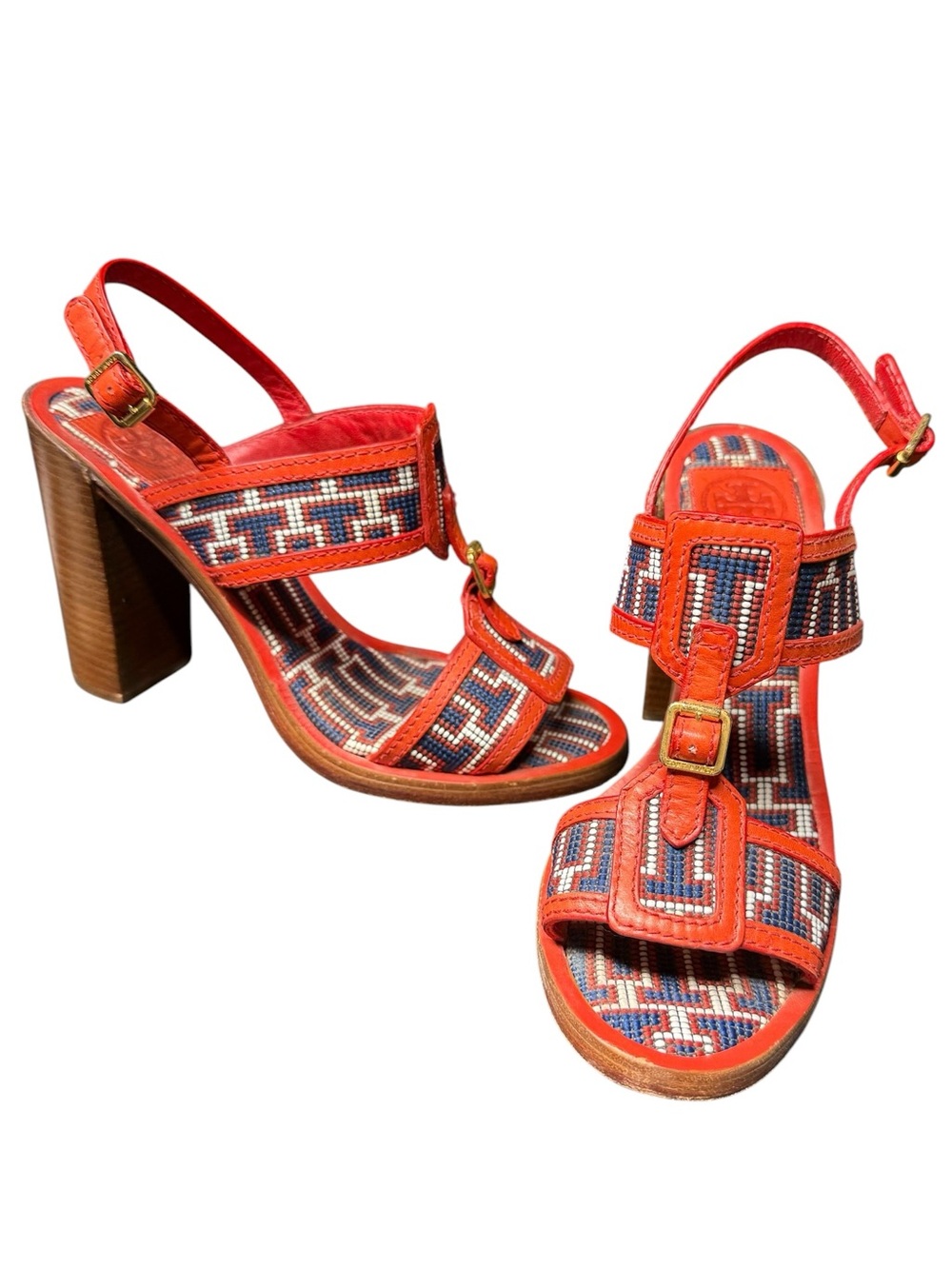 Tory Burch, Vintage  Leather Strap Heels